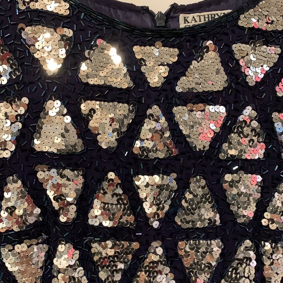 80’s Vintage glitz dress fully beaded/sequins - Picture 6 of 6